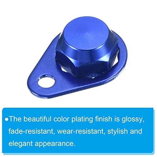 PATIKIL Fishing Reel Screw Nut Locking Plate, Left Handle Locking Caps Screw M8 Nut Replacement for DIY Fishing Accessories Blue - Image 4