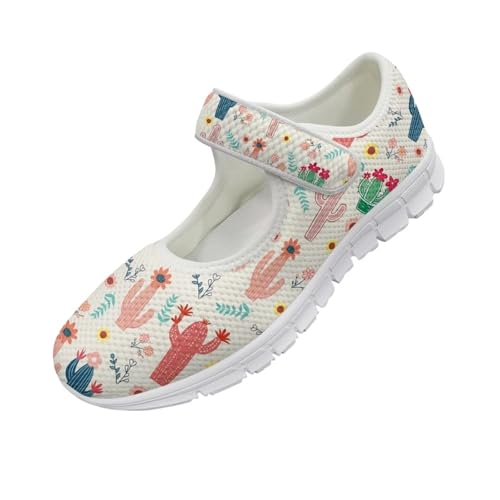 JoyLamoria Womens Slip on Fashion Mary Jane Shoes Retro Mushroom Painted Flats Causal Road Walking Shoes Non Slip Platform2