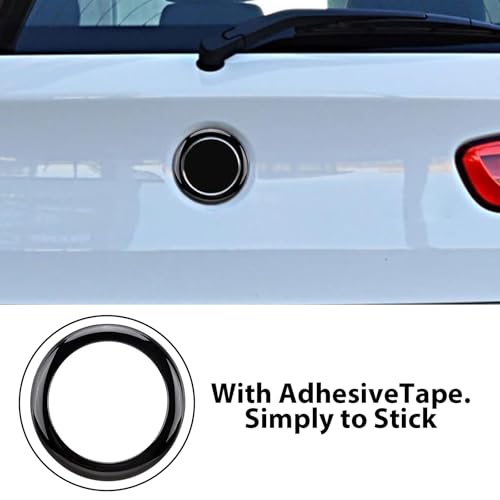 Insignia de anillo trasero de aluminio premium negro para BMW Serie 1 5