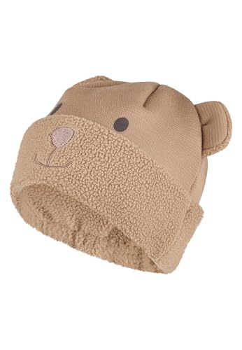 Bonnet Beanie Sterntaler Bär pour bébé mixte en coton doux