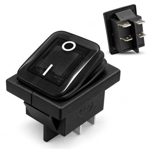 Interruptor Basculante DPST ON/OFF 4 pin, Negro sin LED, 5 Unidades