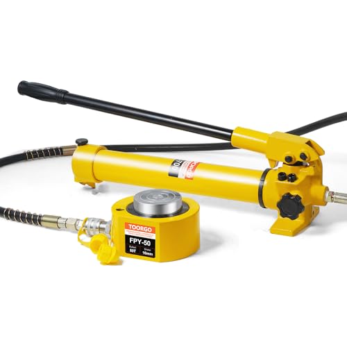 50T Heavy-Duty Hydraulic Ram Jack with CP-180 Pump, Porta Power Kit