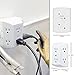 GE 6-Outlet Extender, 2 Pack, Grounded Wall Tap, Adapter Spaced Outlets, 3-Prong Outlet Splitter, Multiple Plug, Quick and Easy Install, Cruise Essentials, UL Listed, White, 40222