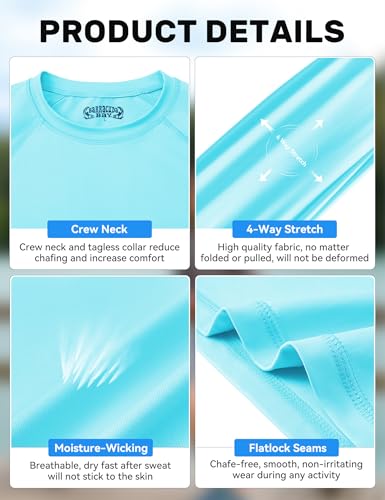 Mens UV Sun Protection Long Sleeve Shirts Rash Guard for Outdoor Fishing Hiking Swimming UPF 50+4