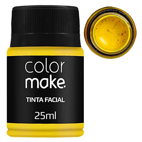 Tinta Facial Liquida Pote 25 Ml Amarelo - Color Make