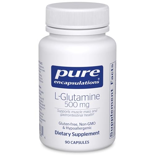 Pure Encapsulations L-Glutamine 500 mg - Supplement for Immune and Digestive Support, Gut Health and Lining, Metabolism, and Muscle Support* - with Free-Form L-Glutamine - 90 Capsules