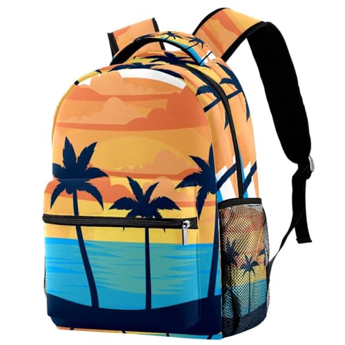 Sac à dos d'école pour adolescentes et filles grand format multicolore 40cm