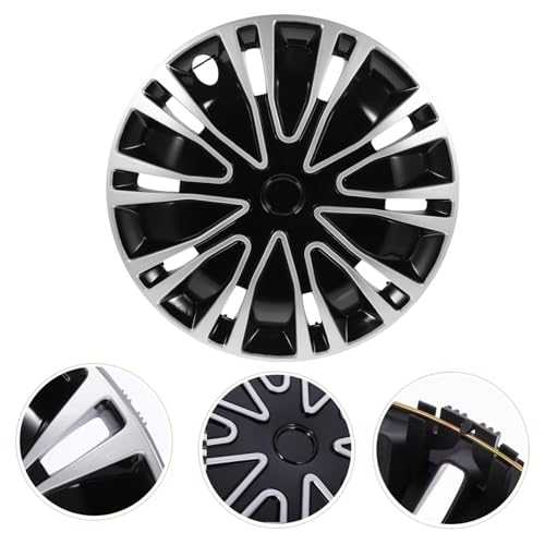 Cache-moyeu 15 pouces noir plastique PP pour roue voiture - 3
