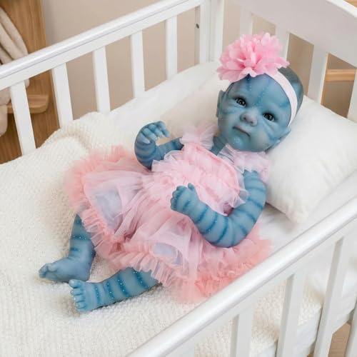 Muñeca Reborn Bettie 46 cm con cabello pintado y chupete magnético miniatura 2