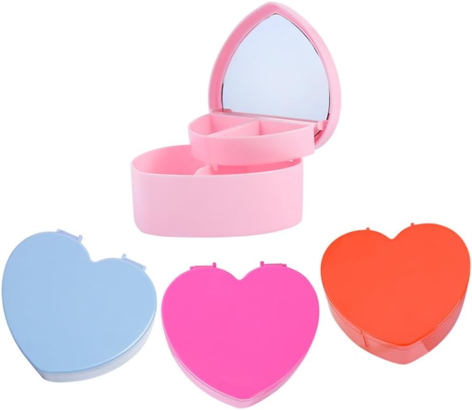 PRETYZOOM Plastic Holder Toy Accessories Storage 4pcs Boys and Girls Toy Box Storage Box Adornment Box in Pink Blue