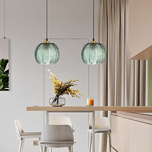 Lampe suspendue moderne en verre ciselé pour un intérieur chic