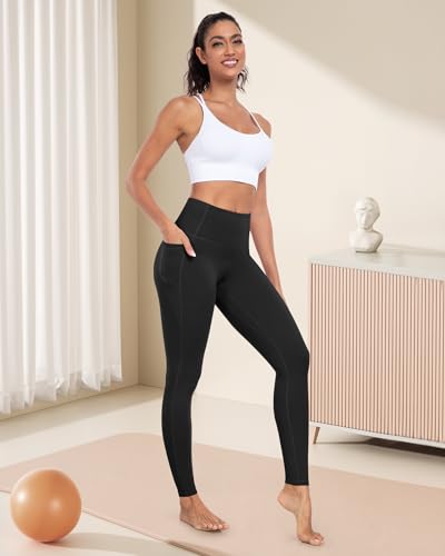 Leggings with Pockets for Women, High Waisted Tummy Control Workout Yoga Pants4