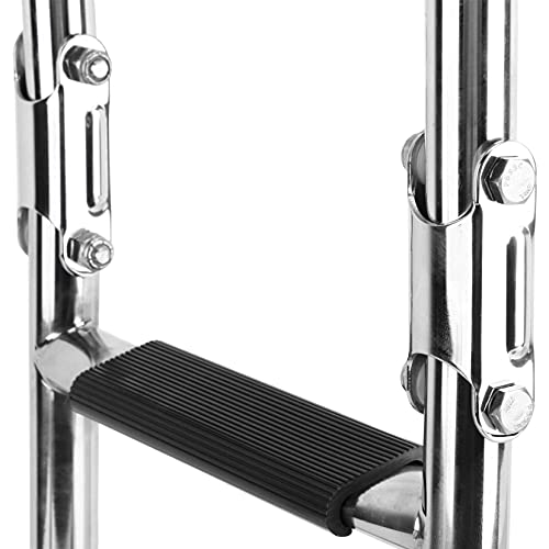 Escalera plegable de acero inoxidable 3 peldaños miniatura 4