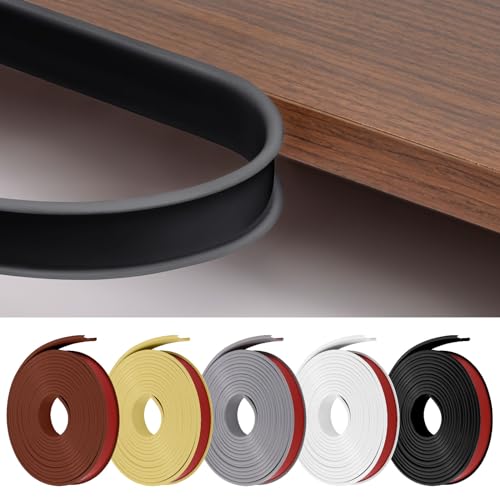 flintronic 5m*12mm U-Shape Flexible Furniture Edge Banding, Baby Safty Baby Edge Protector, Self Adhesive TPE Wood Edging Tape, DIY Furniture Edge Trim for Table, Cabinet, Furniture Restoration - Image 8