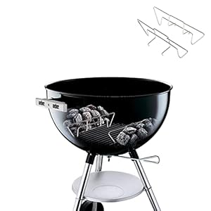 OLIGAI Stainless Steel Charcoal Rails for Weber Charcoal Grill,Indirect BBQ Grilling Accessories for 18/22/26 Inch Weber,Replacement for 7402 Charcoal Rails(Set of 2)