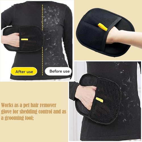 Tierhaarentferner Handschuh, 2 Stück 9.44 * 6.22Zoll Wiederverwendbare Handschuh Katzenhaare Hair Remover Glove, Effektive Tierhaarentfernung für Möbel, Kleidung und Betten