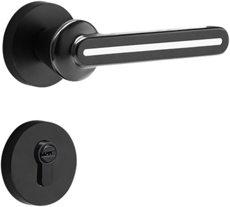 Bedroom Split Door Lock Household Indoor Door Lock Magnetic Silent Door Handle zinc Alloy Handle Lock Solid Wood Door Lock(Steelgrey)