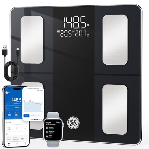 GE Smart Scale for Body Weight: BMI Body Fat, Digital Bluetooth Scale 400lb