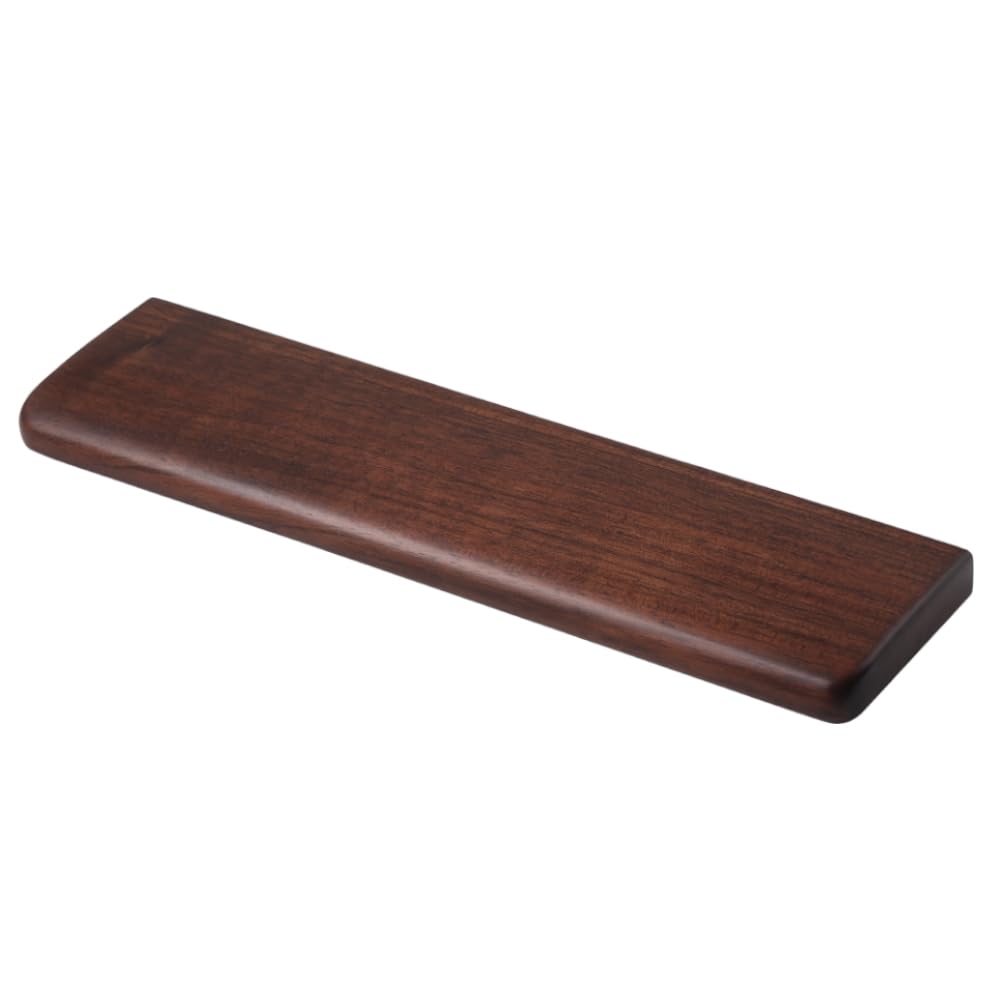 Wooden Wrist Rest Walnut Wood Keyboard Wrist Rest Ergonomic Palm Rest Anti-Slip Keyboard Accessory for Computer Laptop Home