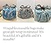 allydrew Large Foldable Tote Nylon Reusable Grocery Bags, Cute Dogs