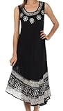 Sakkas Batik Flower Caftan Tank Dress / Cover Up