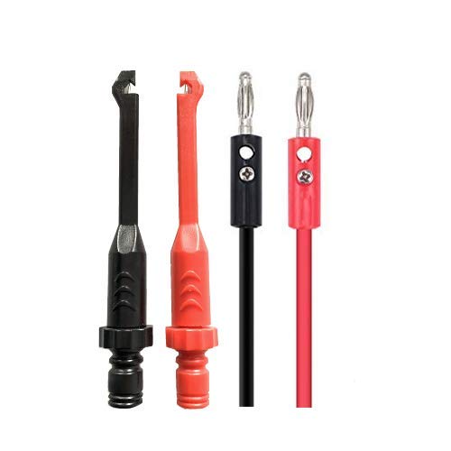 Adduswin 2pcs T0015 Automotive Test Lead kit Power Probe Wire-Piercing Probe Clip Puncture Probe Puncture Wire Break Signal with 4mm Banana seat
