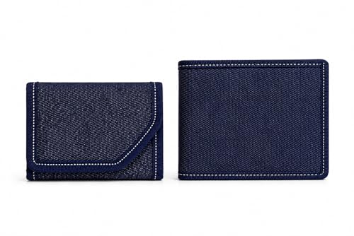 Image of Non Leather Small Mini Slim Wallet for Men & Boys (BI-FOLD-Denim)