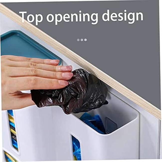 Garbage Bag Container, Trash Bag Dispenser Wall Mounted Grocery Garbage Holder Plastic Storage Box, Plastic Organizer