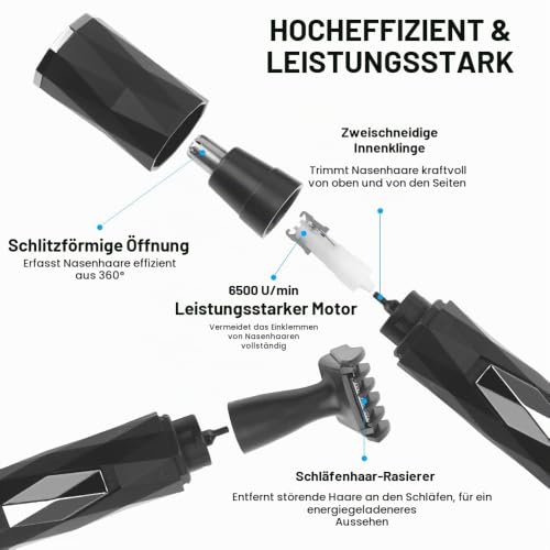 URAQT Nasenhaartrimmer, Herren, Professionelle Nasenhaarentferner
