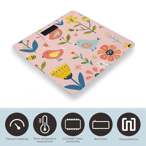 Báscula Digital de Baño con diseño Cartoon Birds and Bees miniatura 3