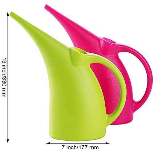 Mylifeunit Plastic Watering Can, Elegant Watering Pot, 1/2-Gallon (Green) #TOP4