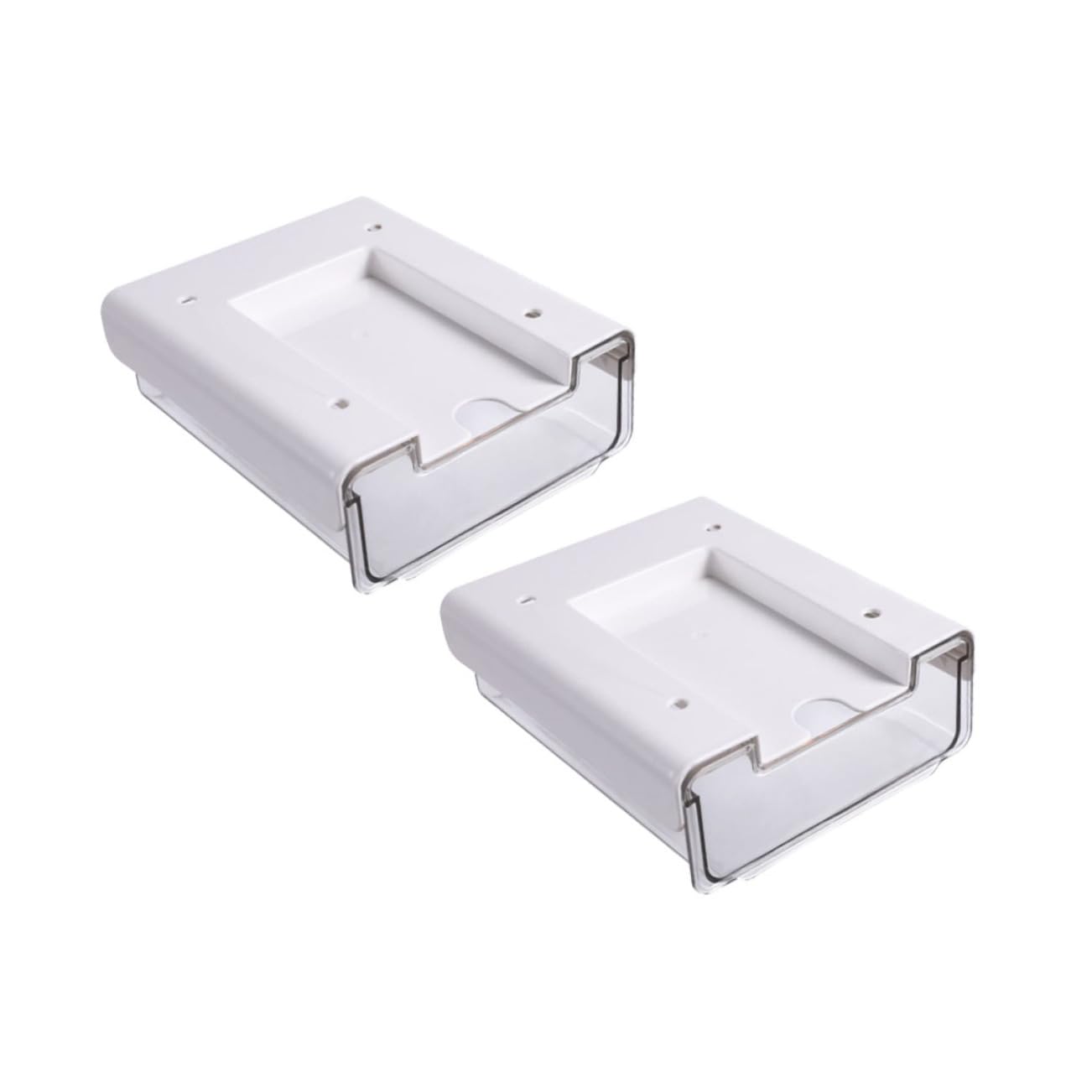 Uonlytech 2piezas Cajas De Almacenamiento Cajón Debajo Del Escritorio Organizadores Invisibles Para Papelería Para Escritorios De Oficina