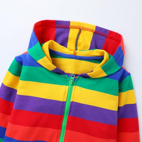 HILEELANG Girl Zip-Up Hoodie Sweatshirt Christmas Cotton Fall Spring Lightweight Jacket Outerwear3