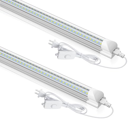 CNSUNWAY LED Shop Light 3FT 34W 4760LM 6500K V-Shape T8 LED Tube Lights