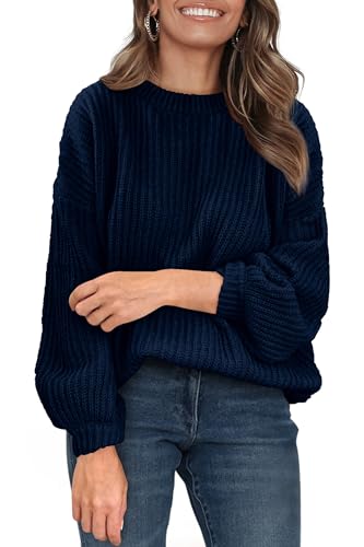 PRETTYGARDEN Fall Sweaters for Women 2025 Fashion Long Sleeve Casual Ribbed Knit Winter Clothes Pullover Jumper Tops