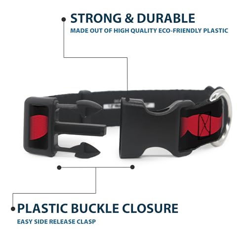 Cuello de clip ajustable para perros pequeños con estampado de bigotes Buckle Down 5