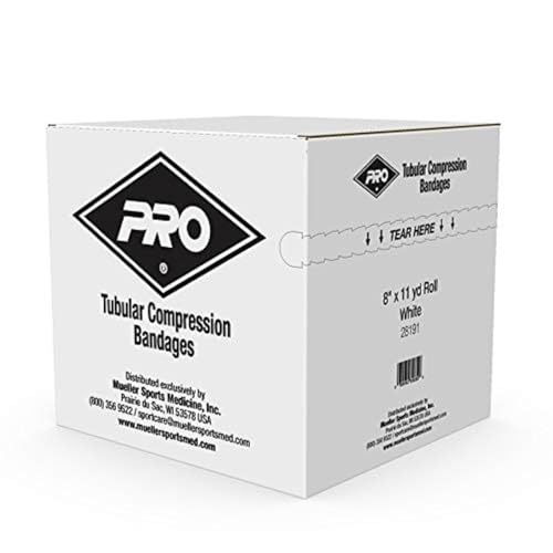 MUELLER Sports Medicine Tubular Knit Compression Bandage, Compression Sleeve Support for Men and Women, Cut-to-Fit, Machine Washable, White, 8-Inches Wide