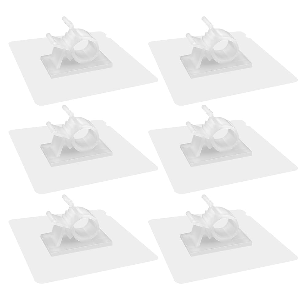 60 Pezzi Fermacavi Adesivi – Supporti Per Fascette 20x20 Mm – Bianco – Organizza Fili E Cavi