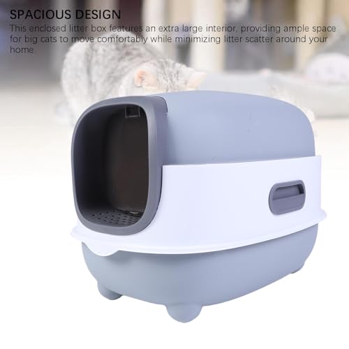 Arenero cerrado grande para gato con tapa y pala miniatura 5