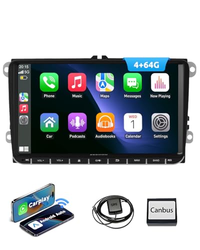 ESSGOO True 4+64G Wireless Autoradio 9 Zoll Bildschirm mit...