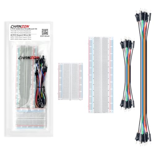 Kit de prototipado Chanzon con placas de pruebas de 400 y 830 puntos más cables de puente macho 5