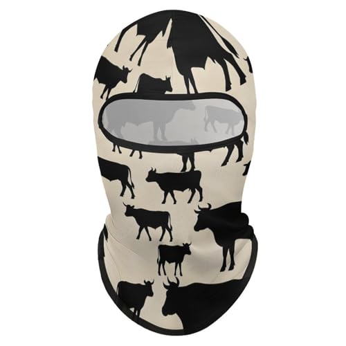 MZERSE Balaclava Face Mask Cattles Animal Cow Ski Mask for Men Women Football Lightweight Shiesty Sun Hoodie UV Protector Cycling
