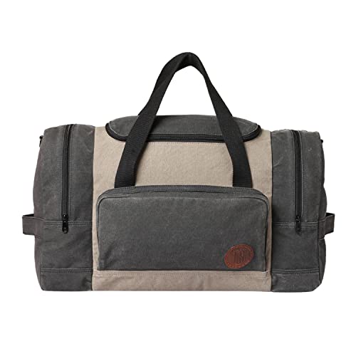 Image of Mona B 35L Travel Duffle Bag for Men and Women with Adjustable Shoulder Strap - Black