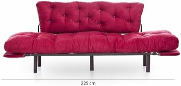 Pafu Nitta Triple Sofa - Claret Red