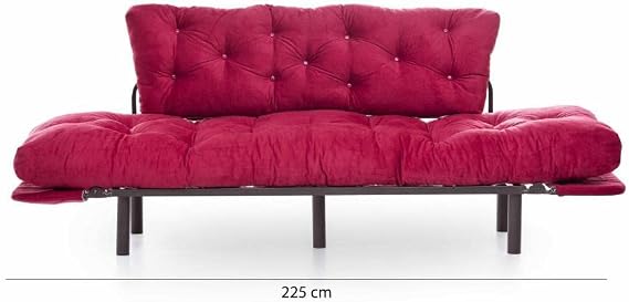 Pafu Nitta Triple Sofa - Claret Red