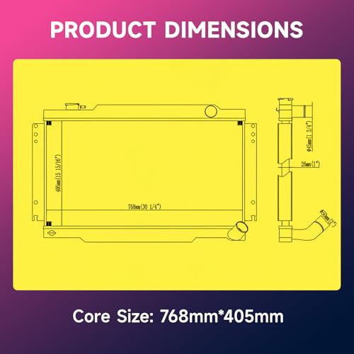 Image of Engine Coolant Radiator with Transmission Oil Cooler Compatible with Dodge D250 5.9L 1989-1993, D350 5.9L 1989-1993, W250 5.9L 1989-1993, W350 5.9L 1989-1993 Replace CU1079