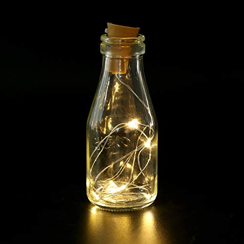 Totitom 4 Pack Solar Wine Bottle Lights, 10 Led Waterproof Solar Operated Cork String Lights For Wedding Christmas, Outdoor, Holiday, Garden, Patio, Pathway Decor(Warm White) #TOP1
