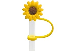 Reusable Sunflower Stanley Cup Accessories: Splash-Proof Yellow Straw Plug Kitchen Tool