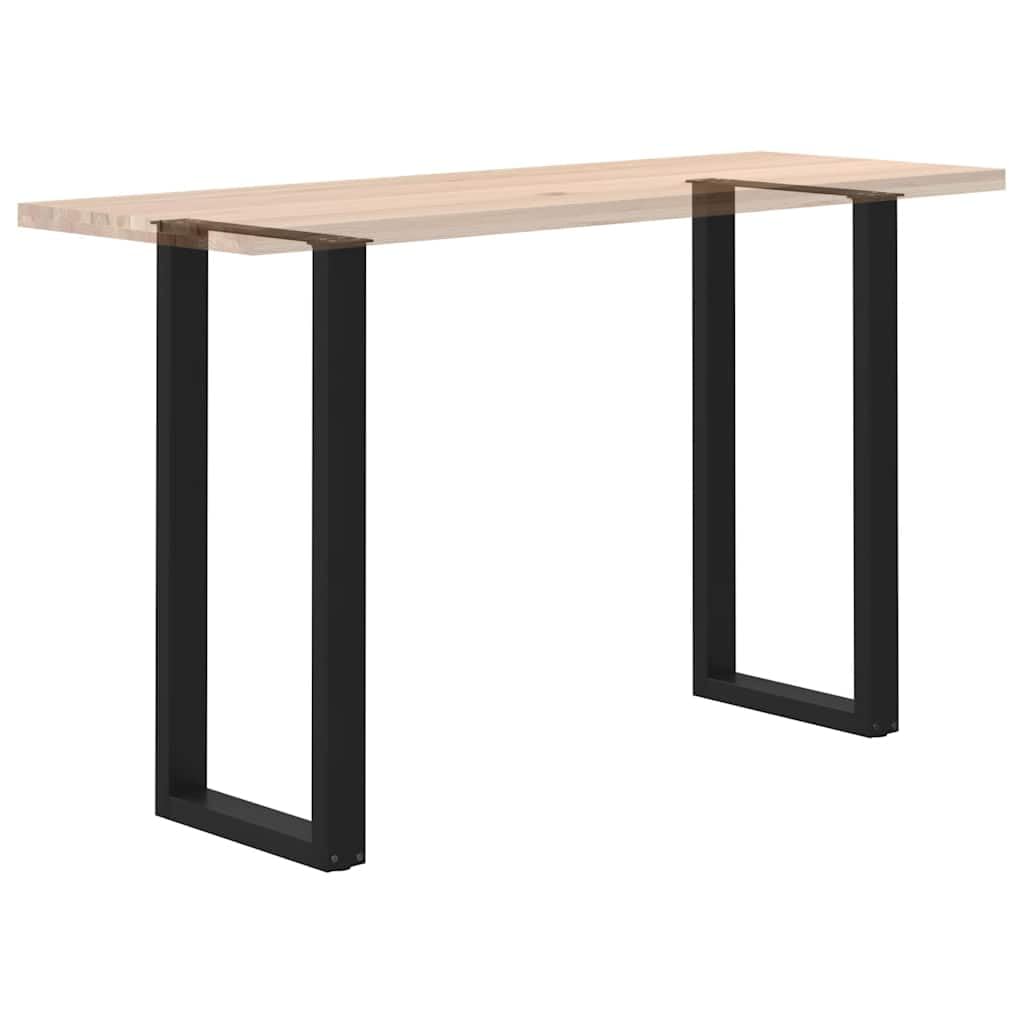 Patas de mesa de bar en forma de U, 2 unidades, color negro, 50 x (100 – 101) cm, de acero, robusto, para mesas altas y barras, moderno marco de bricolaje con patas niveladoras y tornillos