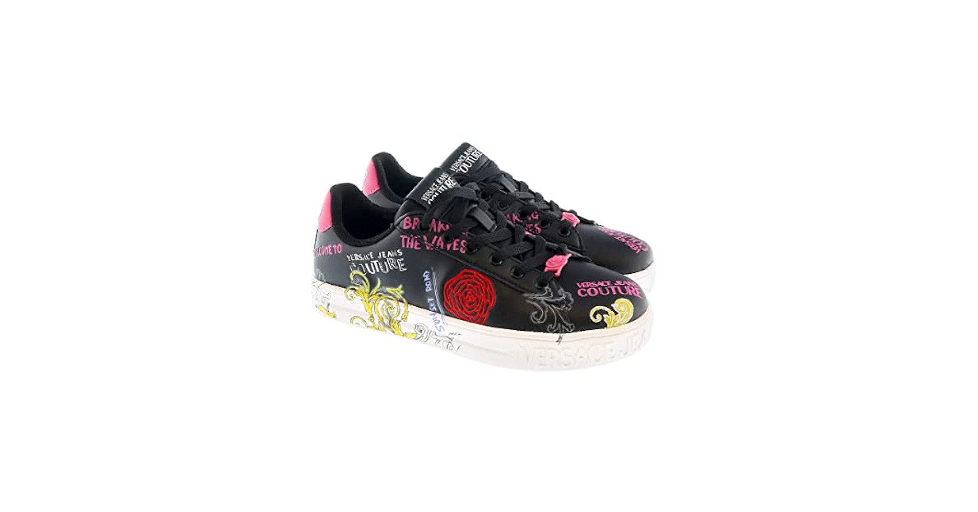 スニーカー Versace Jeans Couture 74VA3SK2 ZS678 Sneakers Amazon.com: VERSACE JEANS COUTURE Black Printed Fashion